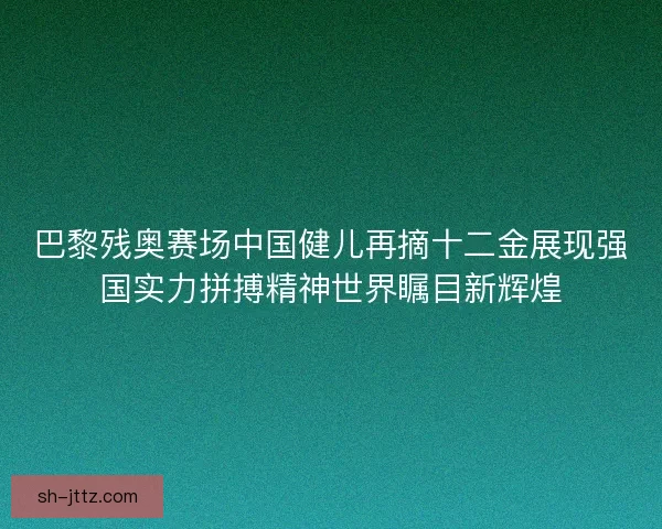巴黎残奥赛场中国健儿再摘十二金展现强国实力拼搏精神世界瞩目新辉煌