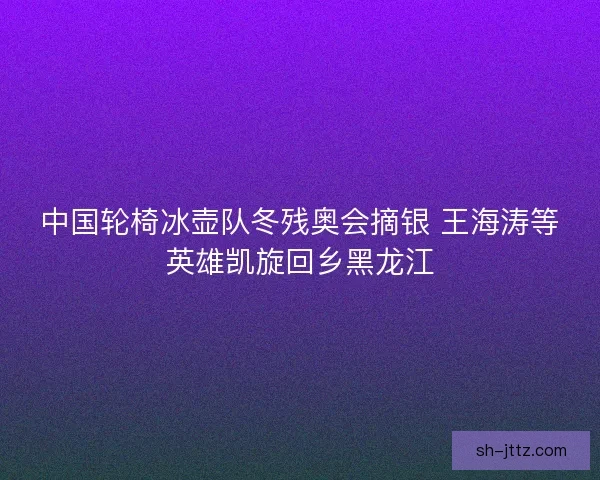 中国轮椅冰壶队冬残奥会摘银 王海涛等英雄凯旋回乡黑龙江
