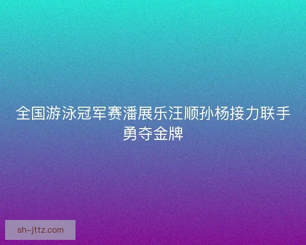 全国游泳冠军赛潘展乐汪顺孙杨接力联手勇夺金牌
